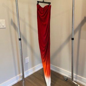 YFB - strapless maxi dress in reddish orange color - size SM